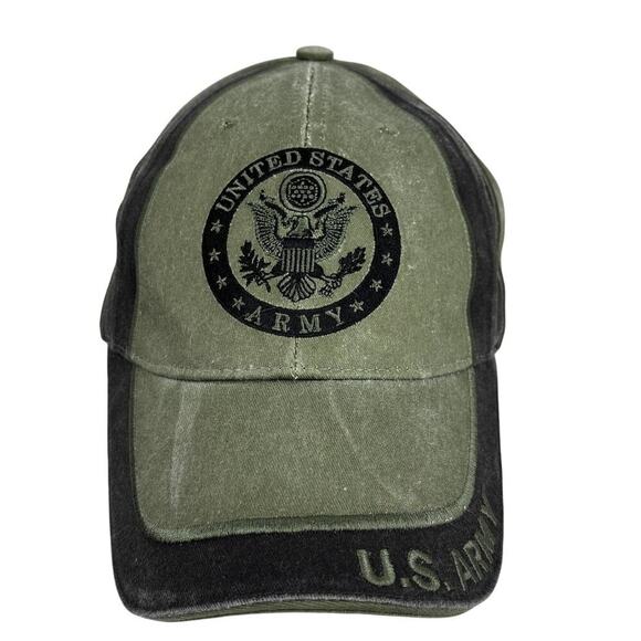 US Army Eagle Insignia Baseball Cap Olive Green Adult One Size Adjustable - Picture 1 of 10